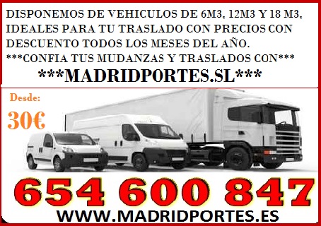 mudanzas por todas las localidades 6546oo8-47 portes madrid