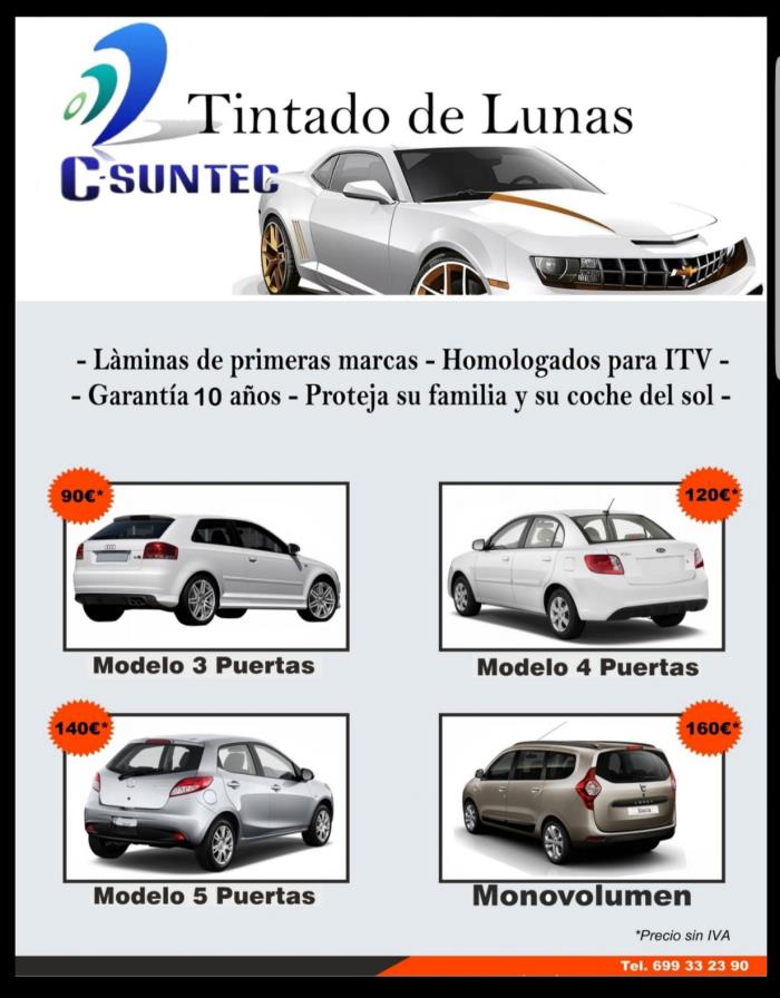 tintado de lunas de coche