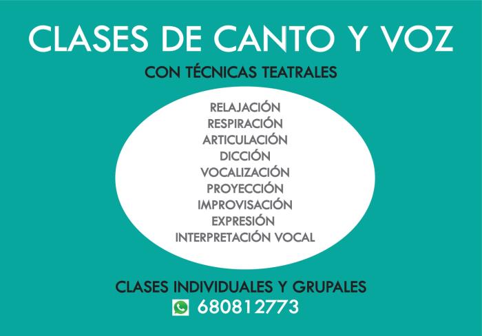 clases de canto y voz