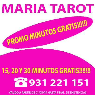 tarot maría. promoción minutos gratis.