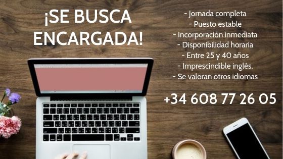 ¡se busca recepcionista encargada!