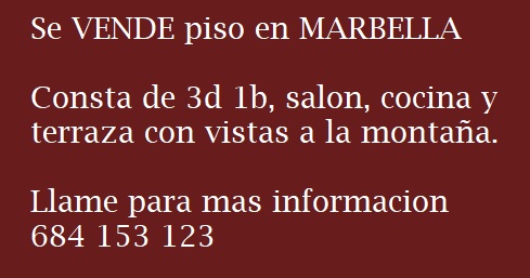 se vende piso en marbella cerca de playa